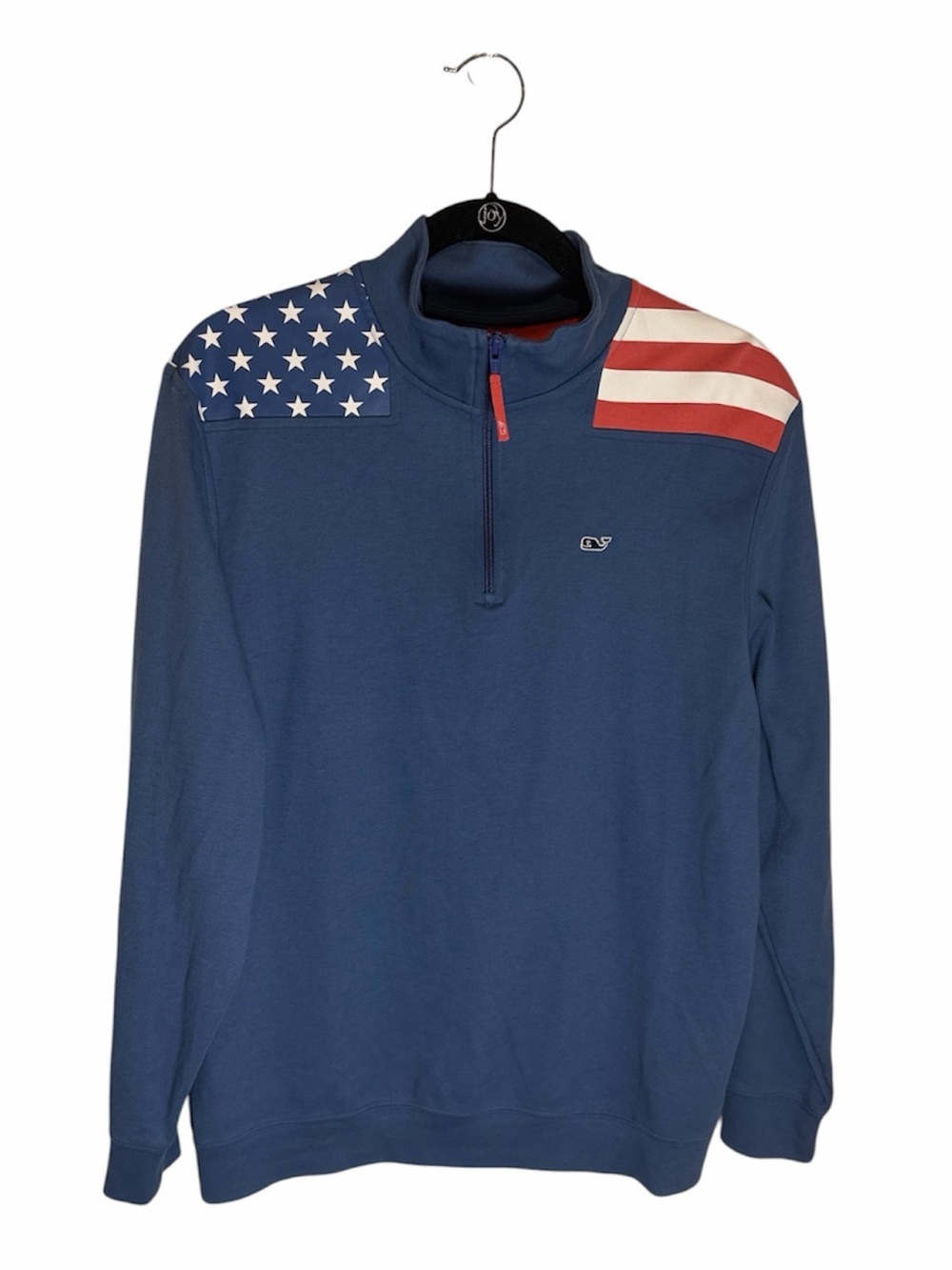 Vineyard vines men’s flag 1/4 zip long sleeve blue  sweatshirt size Medium